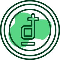 Vietnamese Dong Sign Outline Style Icon vector