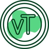 Vanuatu Vatu Sign Outline Style Icon vector