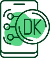 Danish Krone Outline Style Icon vector