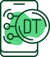Tunisian Dinar Outline Style Icon vector