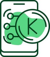 Myanmar Kyat Outline Style Icon vector