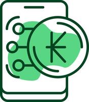 Lao Kip Outline Style Icon vector