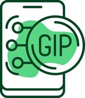Gibraltar Pound Outline Style Icon vector