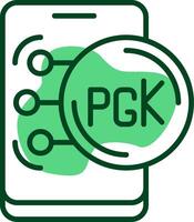 Papua New Guinean Kina Outline Style Icon vector