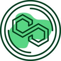 Polygon Outline Style Icon vector