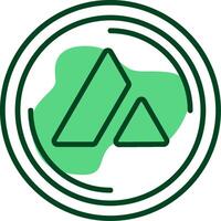 Avalanche Outline Style Icon vector
