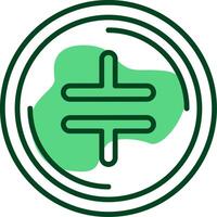 Theta Network Outline Style Icon vector