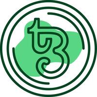 Tezos Outline Style Icon vector