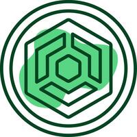 Thetan Arena Coin Outline Style Icon vector
