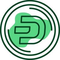 Dash Outline Style Icon vector