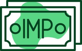 Isle of Man Pound Note Outline Style Icon Design vector