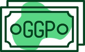 Guernsey Pound Note Outline Style Icon Design vector