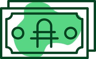 Argentine Peso Note Outline Style Icon Design vector