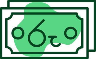 Sri Lankan Rupee Note Outline Style Icon Design vector