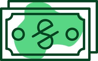 Uzbekistani Som Note Outline Style Icon Design vector