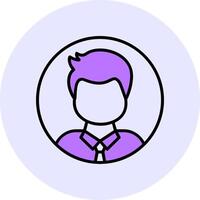 User Filled Circle Fill Style Icon vector