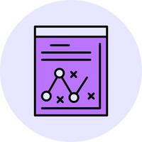 Strategy Filled Circle Fill Style Icon vector