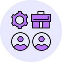 Group Filled Circle Fill Style Icon vector