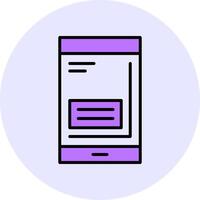 Smartphone Filled Circle Fill Style Icon vector