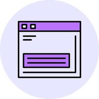 Website Filled Circle Fill Style Icon vector