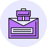 Email Filled Circle Fill Style Icon vector