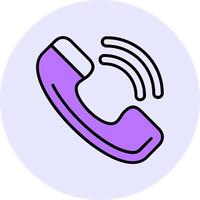 Phone call Filled Circle Fill Style Icon vector