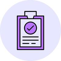 Survey Filled Circle Fill Style Icon vector