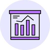 Bar chart Filled Circle Fill Style Icon vector