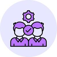 Partnership Filled Circle Fill Style Icon vector
