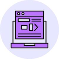Command Line Filled Circle Fill Style Icon vector