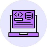 Backend Development Filled Circle Fill Style Icon vector