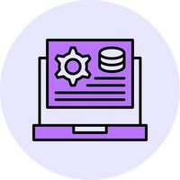Application Setting Filled Circle Fill Style Icon vector
