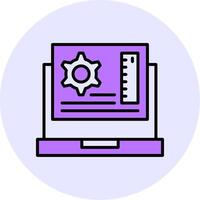 App Development Filled Circle Fill Style Icon vector