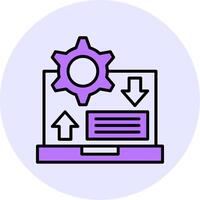 Agile Filled Circle Fill Style Icon vector