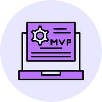 MVP Filled Circle Fill Style Icon vector