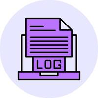 Logs Filled Circle Fill Style Icon vector