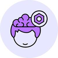 Setting Filled Circle Fill Style Icon vector