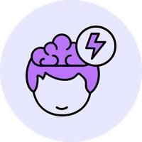 Brainstorm Filled Circle Fill Style Icon vector
