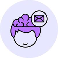 Mail Filled Circle Fill Style Icon vector