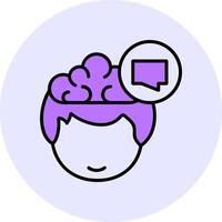 Inner Dialogue Filled Circle Fill Style Icon vector