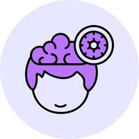 Time Management Filled Circle Fill Style Icon vector