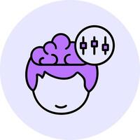 Setting Filled Circle Fill Style Icon vector