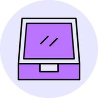 File Drawer Filled Circle Fill Style Icon Style Icon vector