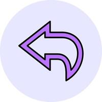 Undo Filled Circle Fill Style Icon Style Icon vector