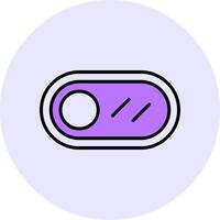 Toggle Button Filled Circle Fill Style Icon Style Icon vector