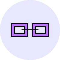Link Filled Circle Fill Style Icon Style Icon vector