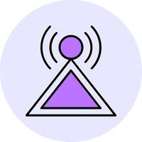 Brodcast Filled Circle Fill Style Icon Style Icon vector