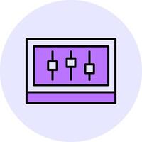Setting Filled Circle Fill Style Icon Style Icon vector