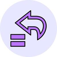 Backward Filled Circle Fill Style Icon Style Icon vector