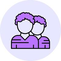 Team Filled Circle Fill Style Icon Style Icon vector